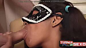 Famous Brazilian pornstar in hot scene with a cock