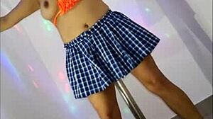 Hot Latina student flirts with her English teacher