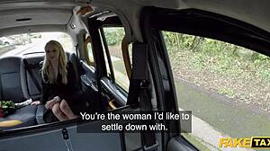 British blonde gets rejected and fucked in a taxi