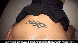 Amateur ladyboy gets her ass licked and fucked hard