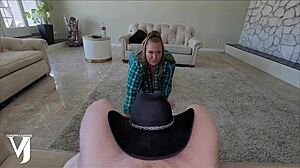 Veronica Jasmine's big tits and horny pussy in action
