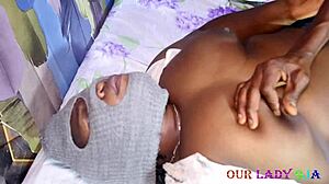 Big beautiful woman gets raw and wild with BBC after mask trip