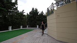 Steamy scene of a European MILF getting caught in the act