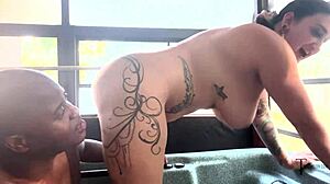 Avalon Mira, the emo porn star, gets gang banged by black cocks