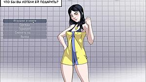 Beautiful teacher and her student in hot pool scene