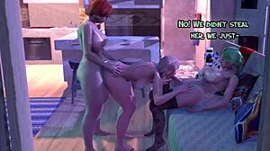 Beautiful 3D animated Christmas special with big tits and big ass fetish content