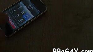 Gay blowjob action with a big cock