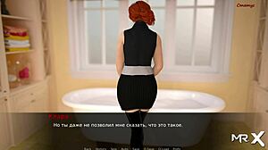 Cartoon porn with big cock fucking in the bathroom scene E1 74