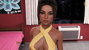Big tits and a big ass in a 3D cartoon game