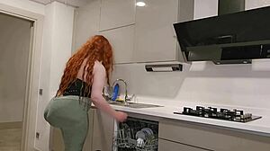 Beautiful BBW gets her first creampie