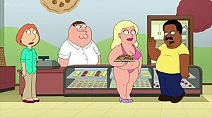 Hot animated video with Family Guy bikini and stripper scenes