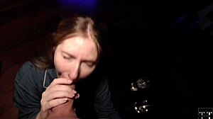 Sloppy and thirsty for more of his cum feast