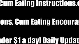 Femdom clips with cum play and humiliation