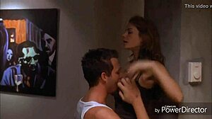 Erica Durance's hot scene with pies and pussy
