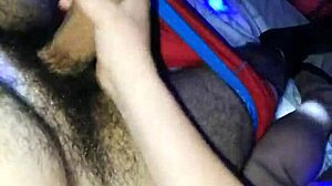 Amateur gay blowjob action heats up