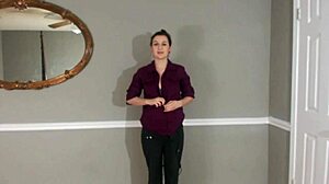 Strip tease and striptease with teacher's fetish
