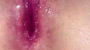 Lick and worship: A close-up view of a spun girl's pussy
