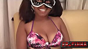 Amador's budding porn starlet takes on a big black cock
