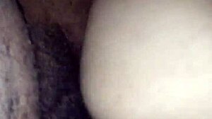 Interracial couple's kinky cowgirl ride ends with squirting
