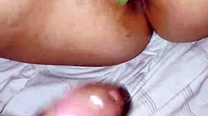 Teen slut pleasures herself close to big dick