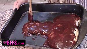 Natural tits and big ass get licked and fucked in homemade video