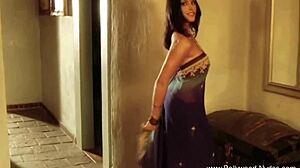 Lovely Asian girl flaunting her curves and having fun