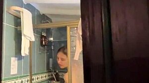 Colombian blonde enjoys anal masturbation on camera