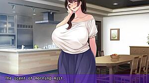English subtitled video of a cheating housewife getting filled up