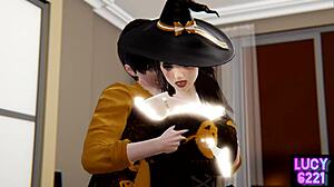 Trick or treat with hot teen in 3D Halloween costumes